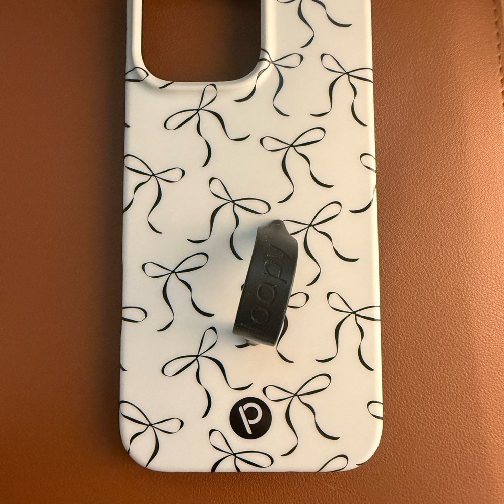 Loopy IPhone 16 pro max Black Bow Phone Case